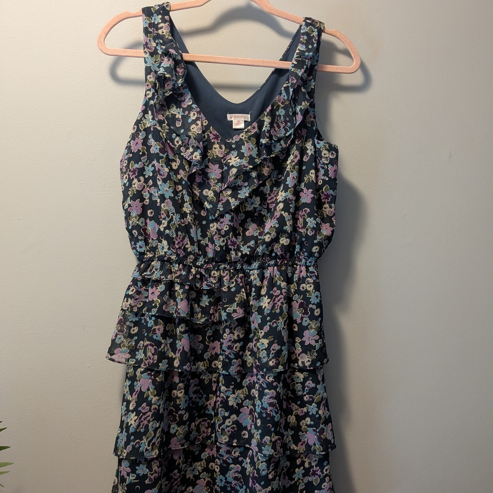Xhilaration Navy Floral Dress